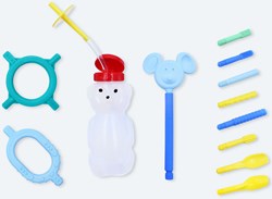 ARK Therapeutic Fütterungsset Baby Kleinkind - Therapie Kit Multicolor Complete kit met kauw- en Z-Vibe-tools plus beker voor eettherapie, in twee leeftijdsversies.