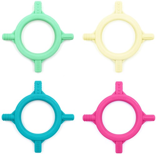 ARK Therapeutic Beißspielzeug Baby Tetra-Bite rosa fest Kunststoff Kauwtool voor baby's en peuters om de mondmotoriek en sensorische ontwikkeling te stimuleren.-3