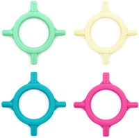 ARK Therapeutic Beißspielzeug Baby Tetra-Bite türkis fest Kunststoff Kauwtool voor baby's en peuters om de mondmotoriek en sensorische ontwikkeling te stimuleren.-3