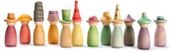Grapat Holzspielfiguren Set - Fancy Nins - 12 bunte Regenbogenfiguren