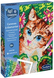 Sentosphère Diamant-Canvas Bastelset Katze - kreatives Spielzeug