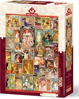 Art Puzzle Puzzle Art Nouveau Poster Collage - 1500 Teile-2