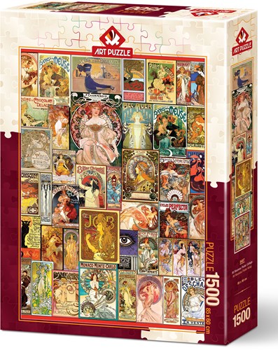 Art Puzzle Puzzle Art Nouveau Poster Collage - 1500 Teile-2