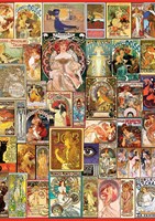 Art Puzzle Puzzle Art Nouveau Poster Collage - 1500 Teile
