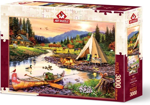 Art Puzzle Puzzle Camping Freunde - 3000 Teile-2