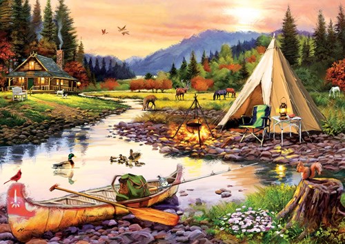 Art Puzzle Puzzle Camping Freunde - 3000 Teile