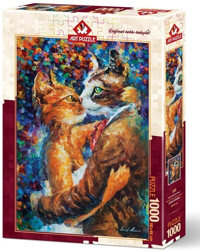 Art Puzzle Tanz der Verliebten Katzen - 1000 Teile-2