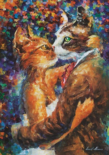 Art Puzzle Tanz der Verliebten Katzen - 1000 Teile