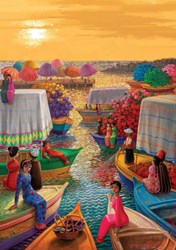 Art Puzzle Puzzle Flower Harbor - 1000 Teile buntes Puzzlevergnügen