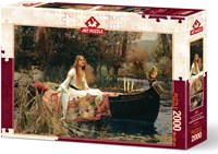 Art Puzzle Kunstpuzzle John William Waterhouse Lady of Shalott 2000 Teile-2