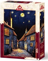 Art Puzzle Puzzle Medieval Inn Night - 500 Teile Puzzle Spiel-2