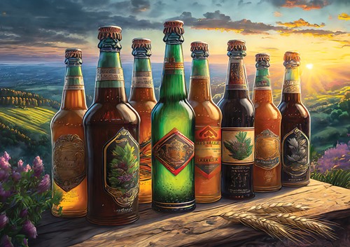 Art Puzzle Bierflaschen-Nostalgie - 1000 Teile