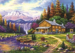 Art Puzzle Puzzle Sunset in the Mountains - 1000 Teile Landschaft