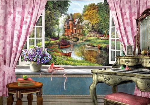 Art Puzzle Das Schloss in meinem Fenster - 1500 Teile