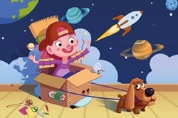 Art Puzzle Holzpuzzle - Tiny Astronaut - 50 Teile Spielzeug