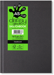 Artgecko Skizzenbuch A5 Hochformat 150gr 46 Blatt weiß nachhaltig