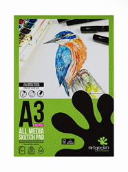 Artgecko Skizzenblock A3 weiß 150gr 40 Blatt - Künstler Zeichenpapier