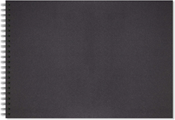 Artgecko Skizzenbuch A4 schwarz Spiralbindung 200g 40 Blatt Querformat