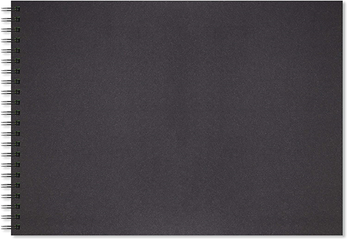 Artgecko Skizzenbuch A4 schwarz Spiralbindung 200g 40 Blatt Querformat