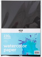 ArtistLine Artistline Aquarellpapier A4 300gr 10 Blatt Schwarz