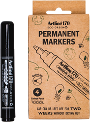 Artline Permanentmarker Eco-Green 2,0mm 4 Farben Set