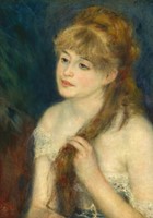 Grafika Auguste Renoir: Young Woman Braiding Her Hair, 1876 - 1000 Teile