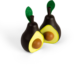 BigJigs Holz Avocado Spielzeug Set - 10 Stück - Spielküche