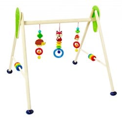 Hess Babygym Holz Spielbogen Waldtiere buntes Babyspielzeug