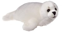 Heunec Plüsch Babyrobbe Kuscheltier 28cm weiß Spielzeug