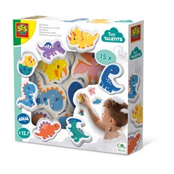 Ses Badespielzeug Dinosaurier - Schaumstoff Dinos - kreativer Badespaß