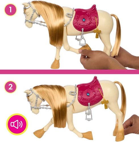 Mattel Barbie tanzendes Showpferd mit Geräuschen und Zubehör Spielzeug-3
