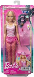 Mattel Barbie Strandpuppe Deluxe - Malibu mit Accessoires - Barbiepuppe