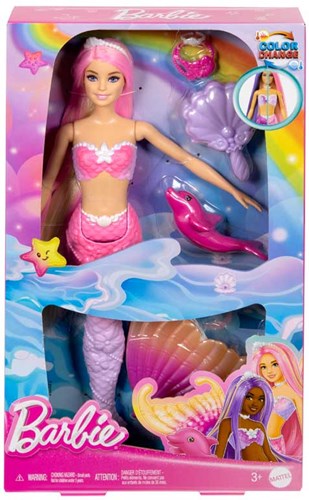 Mattel Barbie Meerjungfrau Puppe - Farbwechselndes Haar - Barbie Fantasie Spielzeug