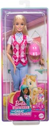 Mattel Barbie Puppe Malibu - Modepuppe mit Reitoutfit und Helm