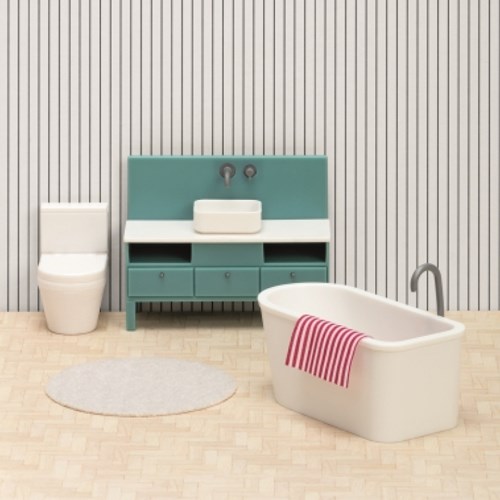 Lundby Puppenhaus Badezimmer Set - Spielzeugzubehör-2