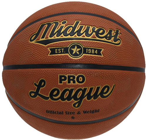 Midwest Basketball Pro League orange Größe 7 - Gummigriff Ball