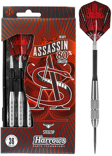Harrows Steeldartpfeile Assassin 80% Tungsten 28g Set