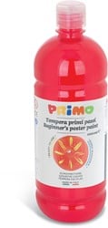 Gebrauchsfertige Posterfarbe für Anfänger von Primo, 1000-ml-Flasche mit Durchflusskontrollkappe Zinnoberrot