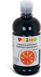 Gebrauchsfertige Plakatfarbe für Anfänger von Primo, 500-ml-Flasche mit Dosierkappe schwarz