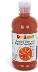Gebrauchsfertige Plakatfarbe für Anfänger von Primo, 500-ml-Flasche mit Fließverschluss, Siena gebrannt