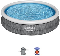 Bestway Pool FastSet 366x76cm mit Pumpe für Garten-Spaß