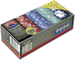 Bicycle Poker Chips - 8 Gramm - Ton - 100 Stück - Mehrfarbig