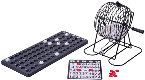 Angel Sports Bingotrommel - Metall Bingo Spiel Komplettset 75 Kugeln-3