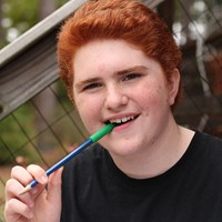 Ark Therapeutics Beißfeste Kauspielzeug-Stiftaufsatz Blau XXT Gladde, kleurrijke potloodtopper om op te kauwen tijdens school of huiswerk.-3