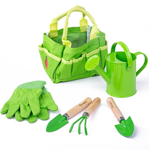 Bigjigs Tasche mit Gartengeräten - 6-teilig
