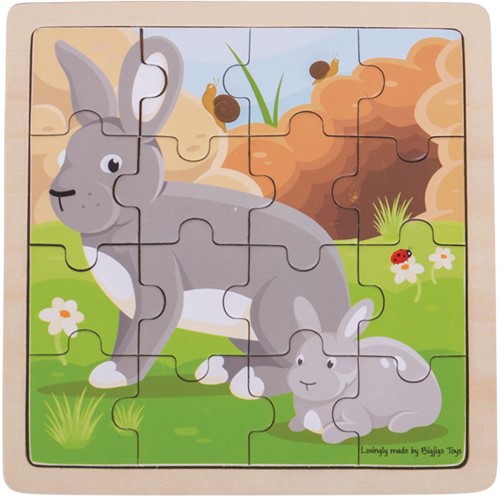 Bigjigs Kaninchen und Kätzchen Puzzle