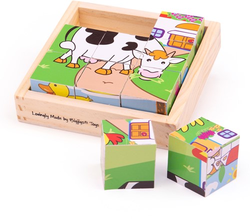 Bigjigs Block puzzle Bauernhoftiere