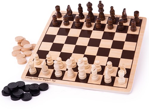 Bigjigs Dame und Schach Spiel