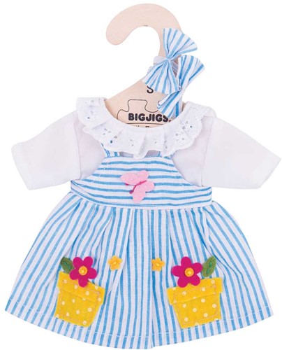 Bigjigs Blau gestreiftes Kleid klein