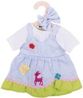 Bigjigs Blau gepunktetes Kleid mit Hirsch Large